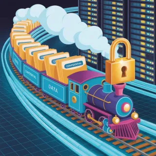 How can large files be sent efficiently in Ruby on Rails with authentication and caching?