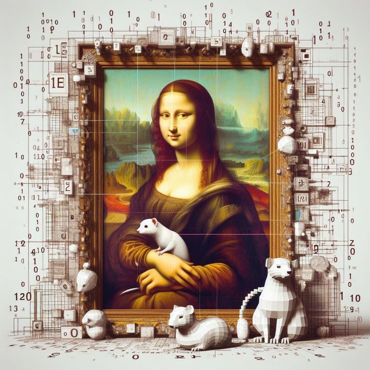 Painting 'Lady with a weasel' using genetic algorithms and Ractor parallelism in Ruby